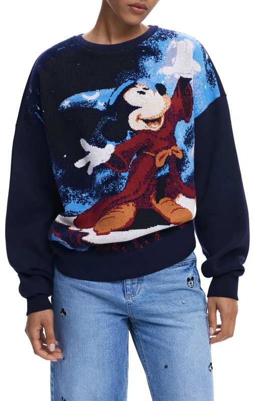 Desigual SWEAT_FANTASY_MICKEY, 5000 NAVY, S