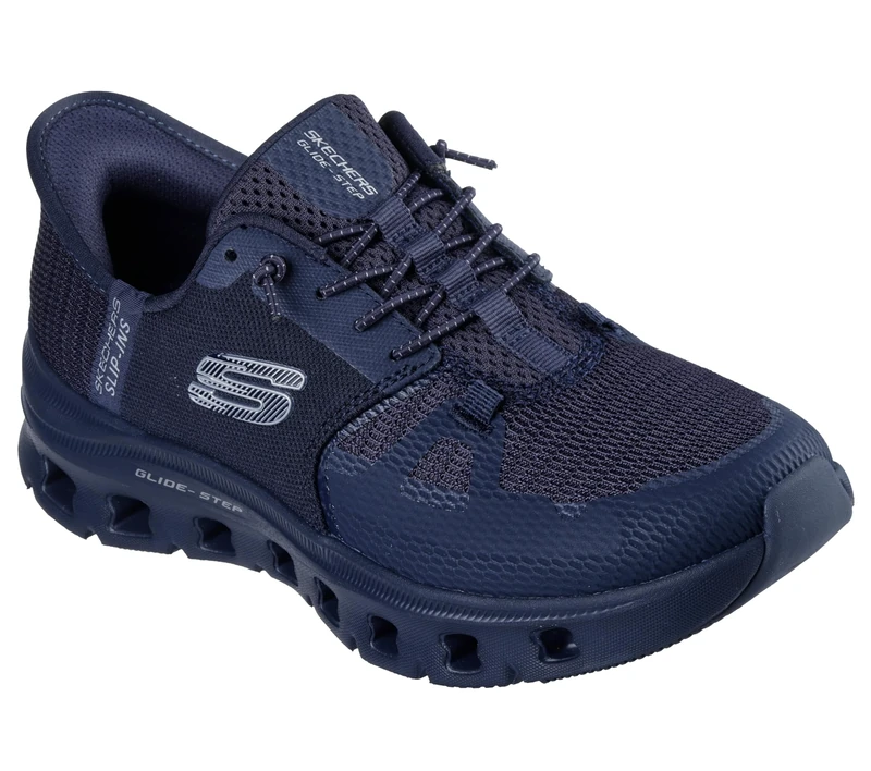 Skechers Women's Glide-Step Pro Slip-On Sneakers, Dark Navy Mesh/Trim, 3.5 UK