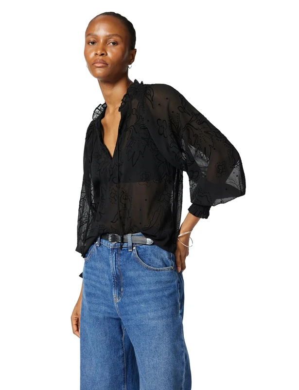 Desigual BLUS_Floki, 2000 Black, M - Image 1
