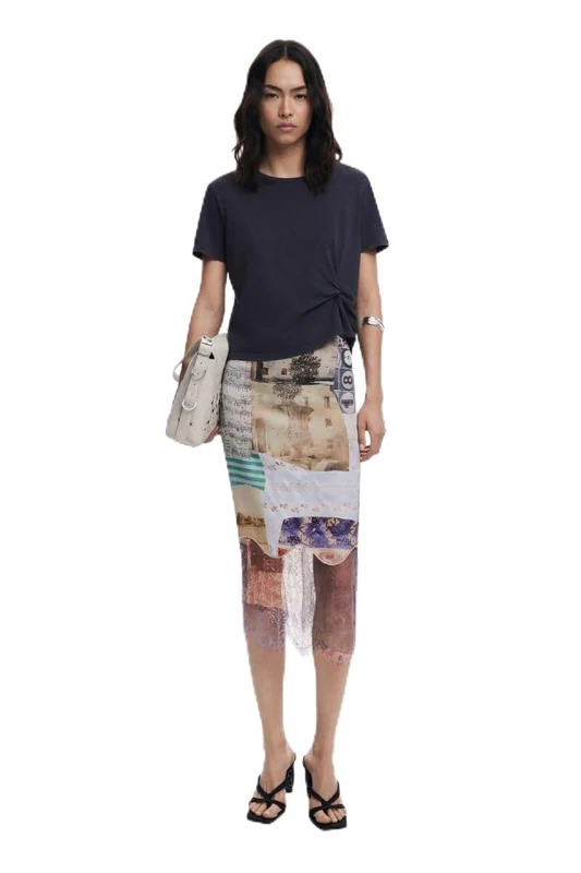 Desigual VEST_COLLAGE, 6015 BEIGE OSCURO, L