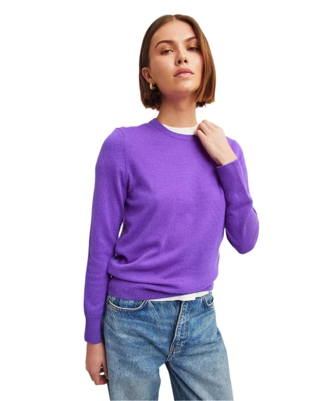 NAADAM Women's The Original Cashmere Crewneck Sweater, Ultra-Violet, XS