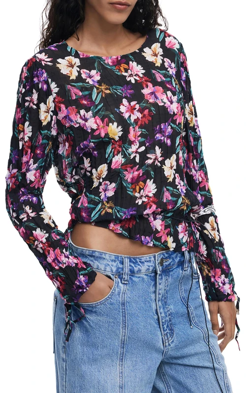 Desigual BLUS_Flori, 2000 Black, L