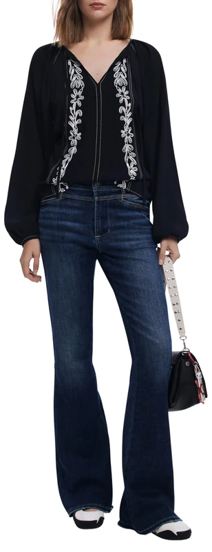 Desigual BLUS_TALLO, 2000 Black, L