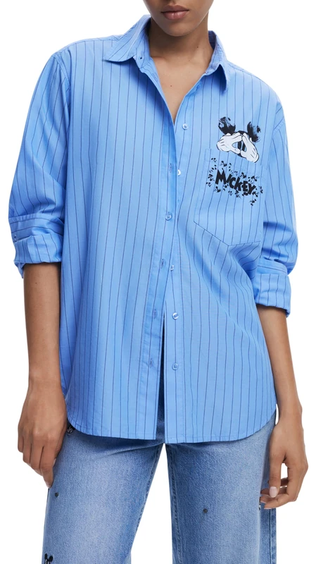 Desigual CAM_MICKYSTRIPES, 5055 MAREA BLUE, L