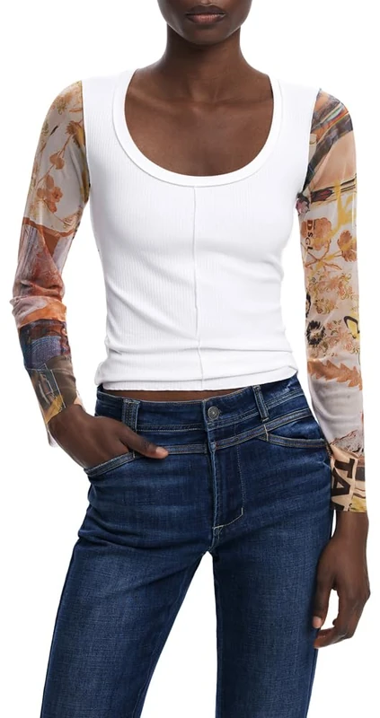 Desigual TS_Amara, 1001 RAW, XS White