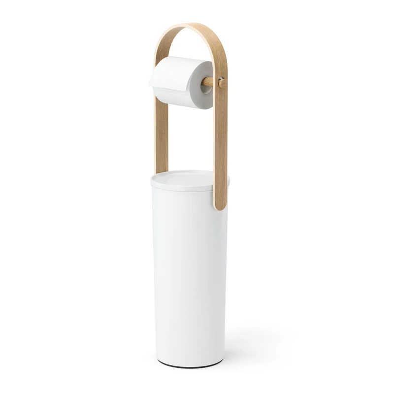 Umbra Bellwood Toilet Paper Stand Holder with Reserve Storage Compartment for 3 Rolls