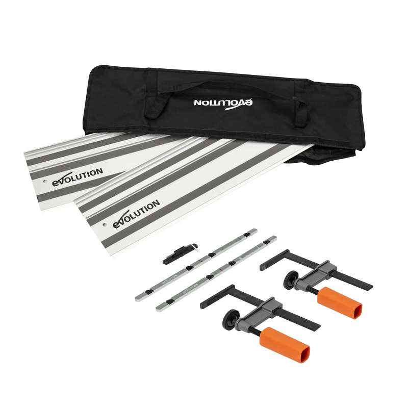 Evolution ST1400-G2 55" Universal Fit Circular Saw Guide Rail Makita Bosch Festool Triton Metabo 1.4m Includes Self Aligning Rods 2 Rail Clamps