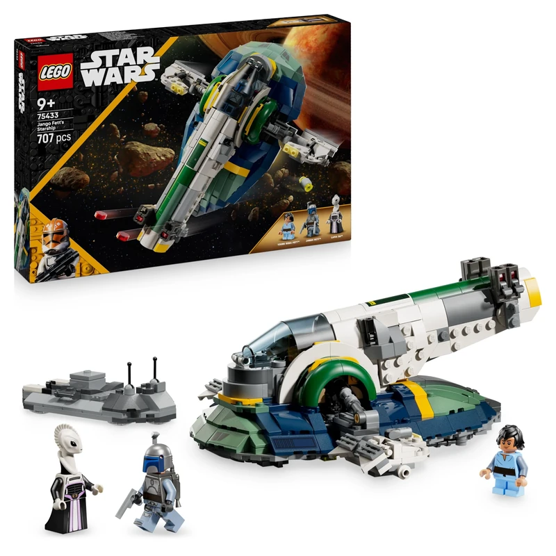 LEGO Star Wars 75433 Jango Fett's Starship - Play & Display Toy with Rotating Wings & 3 Minifigures incl. Boba Fett - Attack of the Clones Gift for 9+ Year Old Boys & Fans
