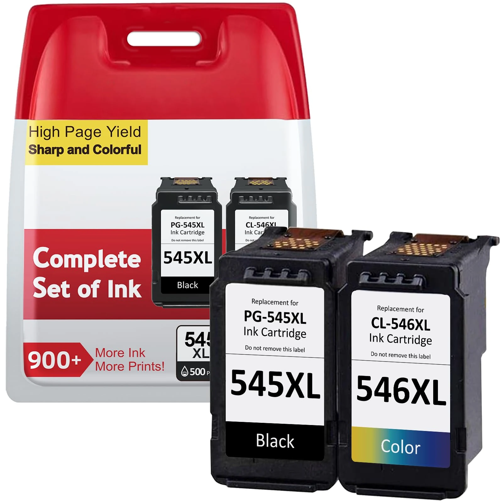IKONK 545 546 Ink Cartridges XL, Replacement for Original Canon Ink Cartridges 545 and 546, Printer Ink 545 546 PG-545/CL-546 for Pixma TS3300 MG2551S TS3450 MG2550s TS3150 TS3350 TS3355 TR4550 TR4551