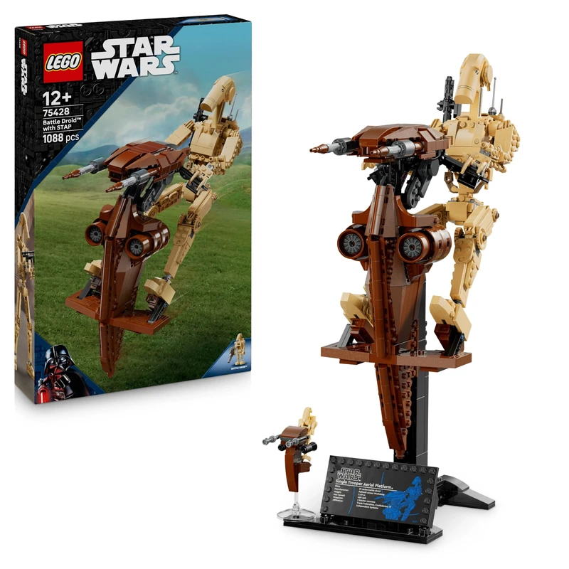LEGO Star Wars 75428 Battle Droid with STAP Speeder - Play & Display Droid Figure Building Toy - Collectible Gift for 12+ Year Old Boys, Teens & The Phantom Menace Fans