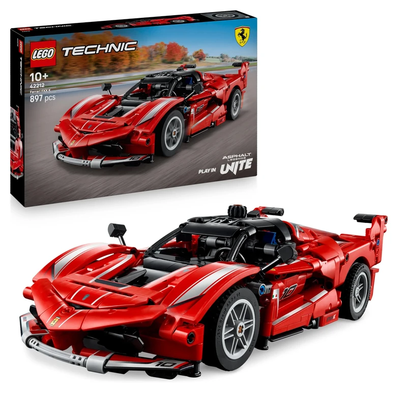 LEGO Technic Ferrari FXX K Race Car Toy - Play & Display Model Building Kit with V12 Engine, Differential and Moving Pistons - Motorsports Gift for 10+ Year Old Boys - 42212