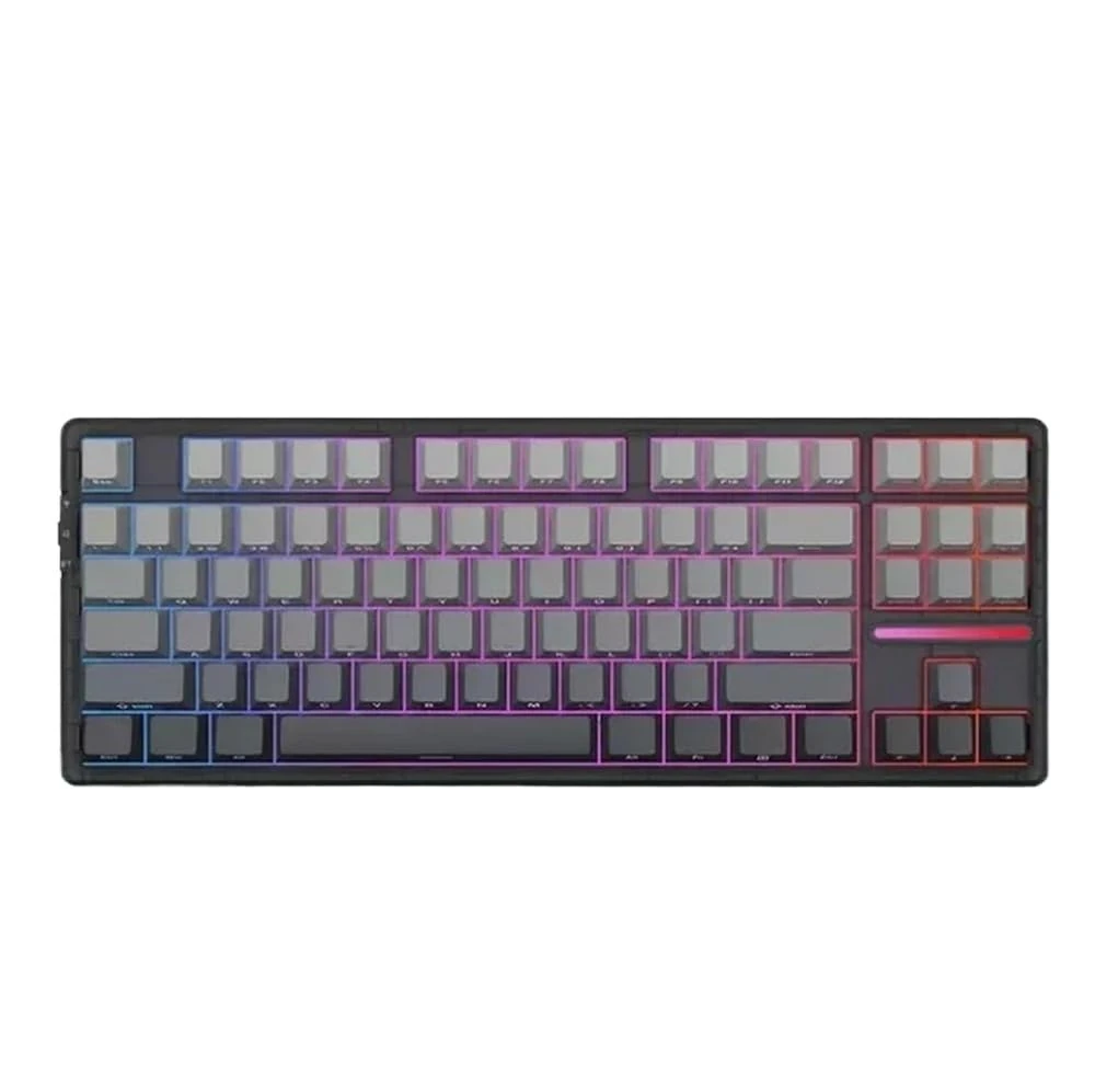 Wireless V87 Pro Mechanical Keyboard Dynamic RGB 3-mode USB Ergonomic Compatible With PC And Gaming With N-key Rollover Custom Design(V87PRO Shimmer)