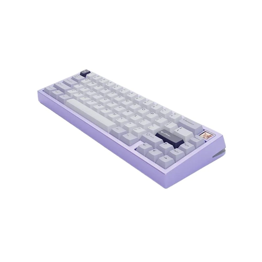 Wireless RGB Mechanical Keyboard With Three Modes Aluminium Design Compatible With Gamers Compatible With PC Custom Gaming Gifts(Anodized Lavender)