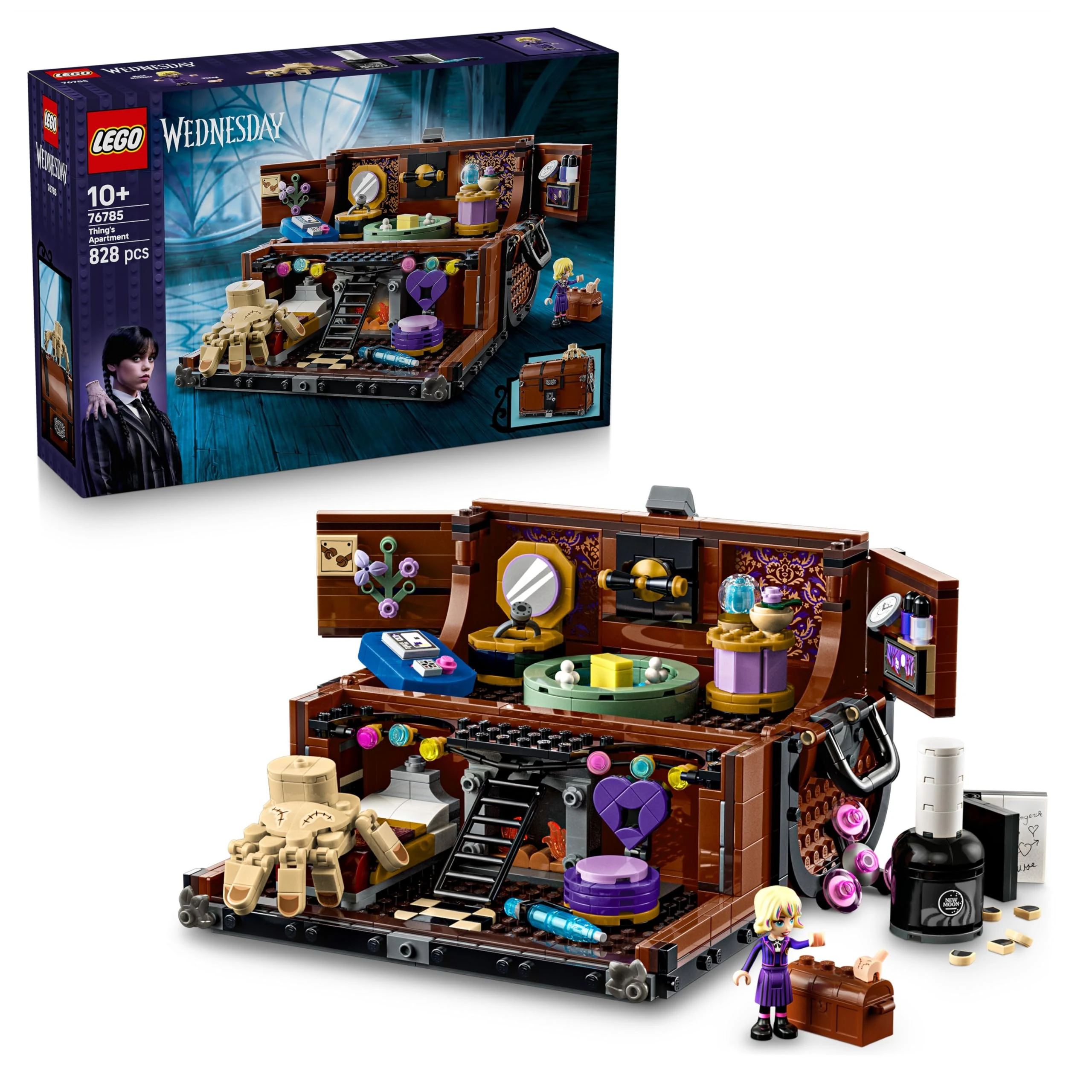 LEGO Wednesday Thing's Apartment - Play & Display Toy with an Enid Mini Doll and Thing Figure plus Accessories - Gift for 10+ Year Old Girls, Boys & Teenage TV Show Fans - 76785