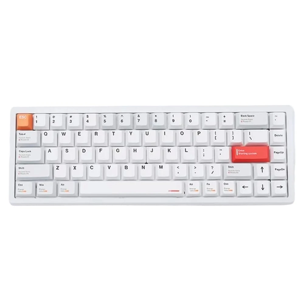 Customizable RGB Gasket Wired Gaming Keyboard With Su68 Magnetic Switches And Aluminium Design Compatible With PC Gamers(White)