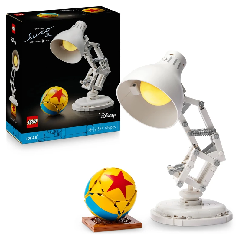 LEGO Ideas Disney Pixar Luxo Jr. Lamp Building Set for Adults - Movie Memorabilia Model with Hidden Film References - Home Office Desk Decor - Collectible Gift Idea - 21357