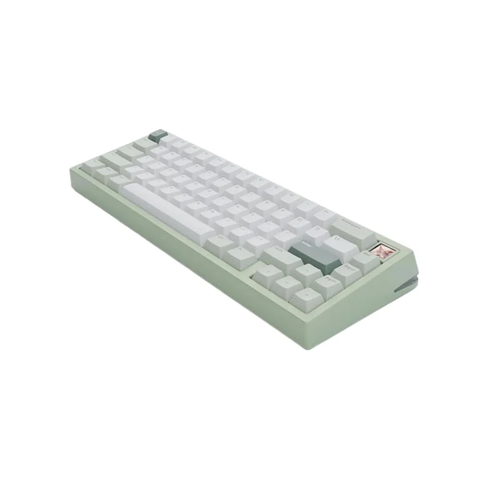 Wireless RGB Mechanical Keyboard With Three Modes Aluminium Design Compatible With Gamers Compatible With PC Custom Gaming Gifts(Milky Green)