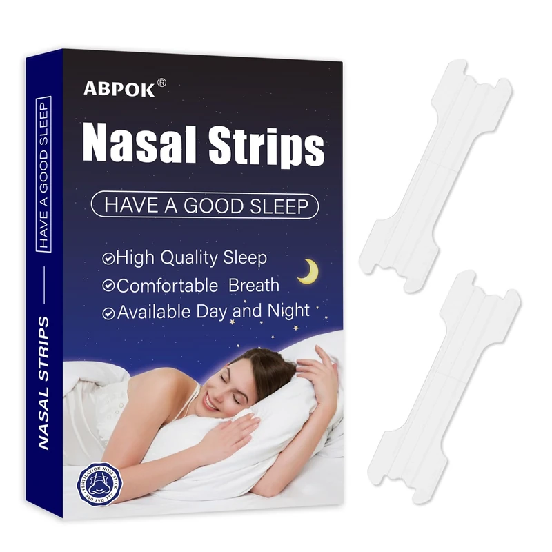 Nasal Strips Nose Strips for Breathing Breathe Easy Stop Snoring Help Sleeping -Invisible and Transparent Nose Strips(66mm*19mm)(50Count)