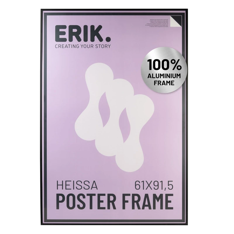 Grupo Erik Poster Frame 61 x 91.5cm - Black Photo Frames Wall, Large Picture Frames, Family Photo Frame, Art Wall Decor - New Home Gifts, Home Decor Gifts