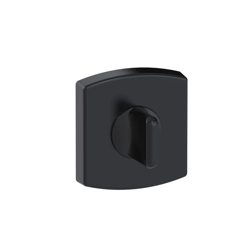 Vachette MUZE Set of Rosettes for Toilet Doors, Bathrooms - Diameter 52 mm and Invisible Attachment - Corrosion Resistant Zamak Material - 10 Year Guarantee - Matte Black Onyx Finish