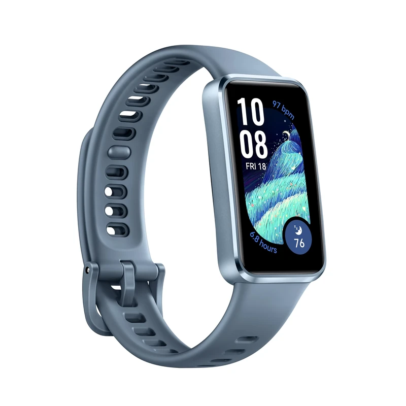 HUAWEI Band 10 Smartwatch Aluminum Alloy Case up to 14 Days Battery Life iOS Android Average Sleep HRV and Sleep Insights with an AI-Powered Fitness Monitoring Tracker Sleep Breathing (Blue)