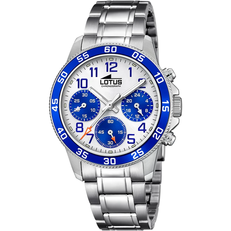 Lotus Mens Stainless Steel Chronograph Watch with Steel Bracelet 18580/7