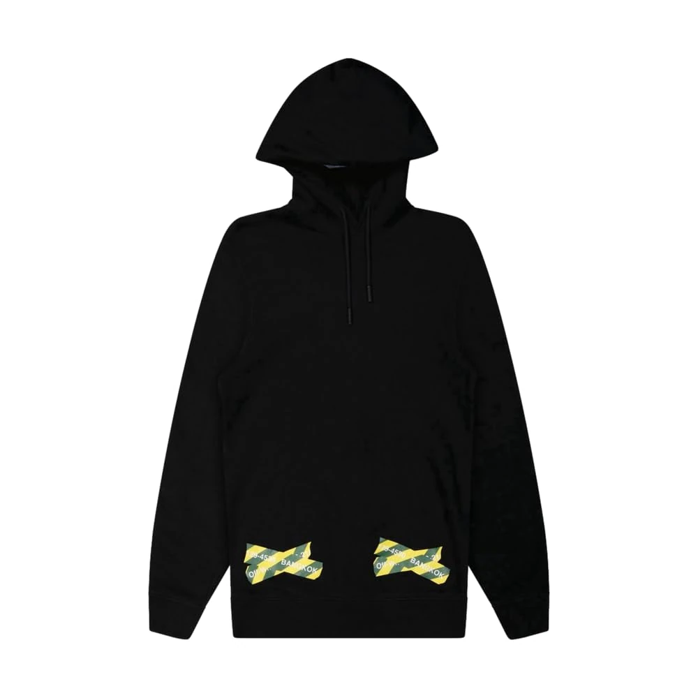 Off White Pre-loved, Black Bangkok Exclusive Tape Arrows Hoodie, M