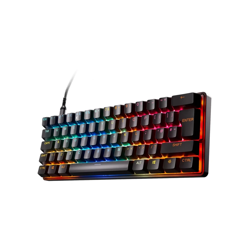 SteelSeries Apex Pro Mini Gen 3 - Gaming Keyboard 60 Percent - Fully Adjustable Hall Effect Switches - Game-Ready Presets - Rapid Trigger, Protection Mode, Rapid Tap/SOCD - English QWERTY