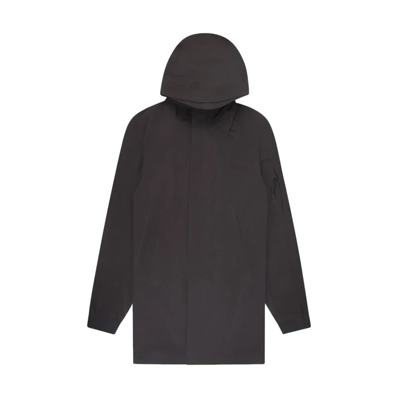 C.P. COMPANY Pre-loved, Black Soft Shell Hooded Parka, S