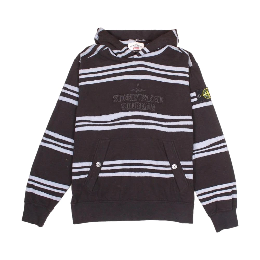 Stone Island Pre-loved, x Supreme Hoodie, M Black
