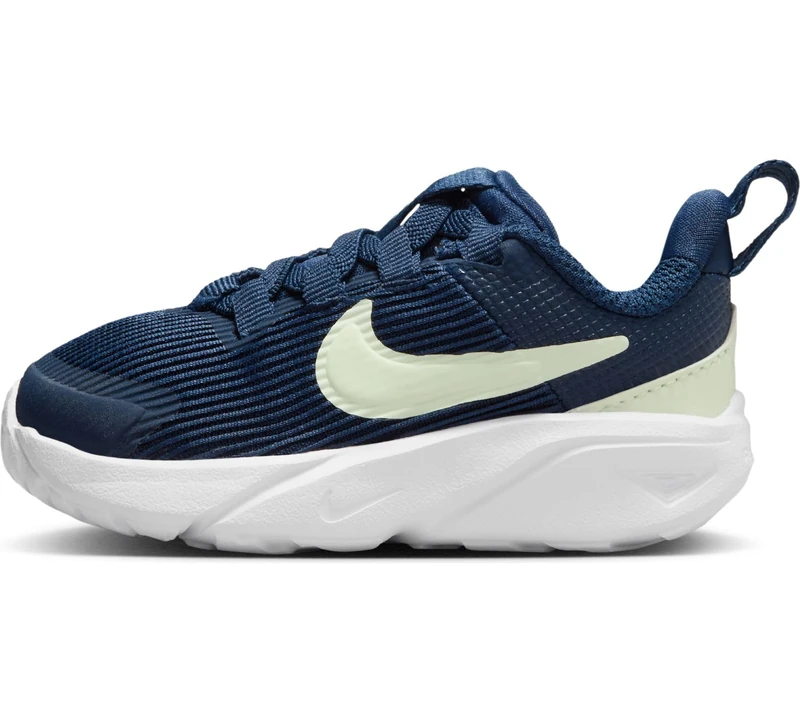 NIKE Unisex Kids Star Runner 4 Gym Shoes, Midnight Navy Volt Tint Dusty Cactus, 6 UK Child