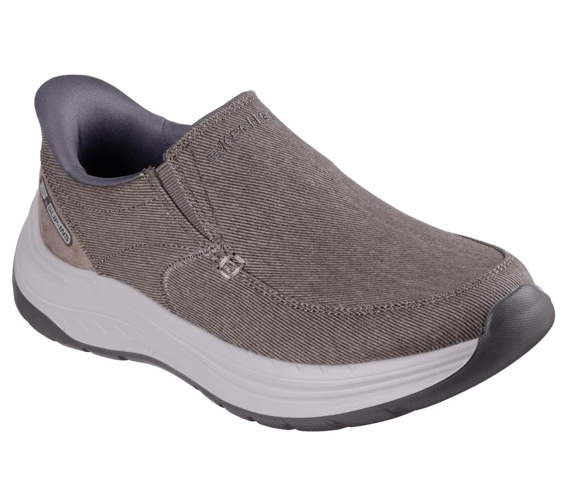Skechers Men's Decklan Gulliver Sneaker, Taupe Canvas, 11 UK