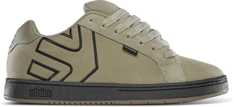 Etnies Fader – Classic Skate Heritage Style with on-Trend Puffy Look, Reinforced Cupsole, Cushioned Fit, Everyday Sneakers Tan Black