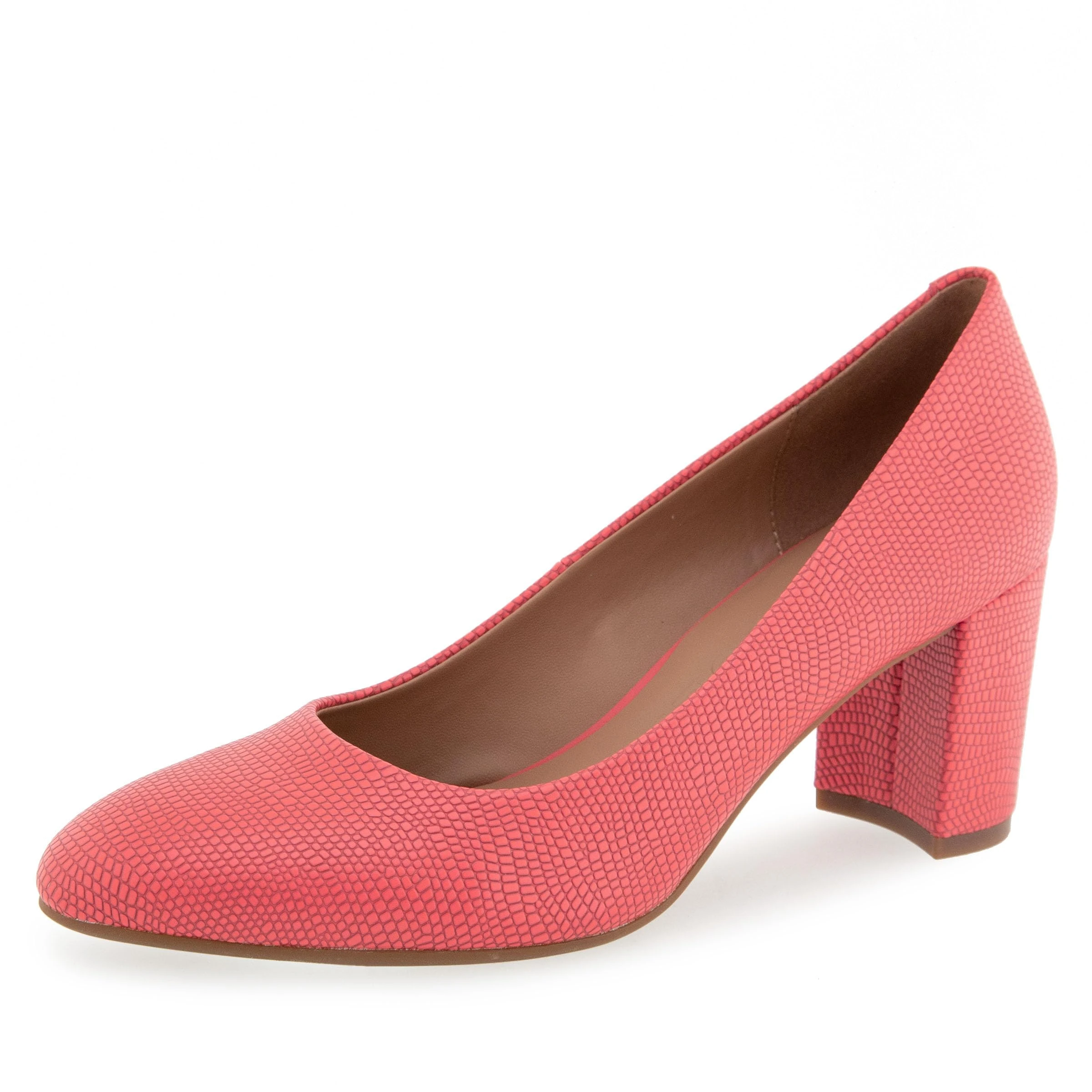 Aerosoles Women's Betsy Pump, Coral Lizard Embossed Faux Leather, 12 Wide