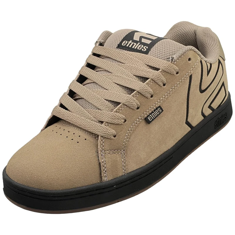 Etnies Fader – Classic Skate Heritage Style with on-Trend Puffy Look, Reinforced Cupsole, Cushioned Fit, Everyday Sneakers Tan Black