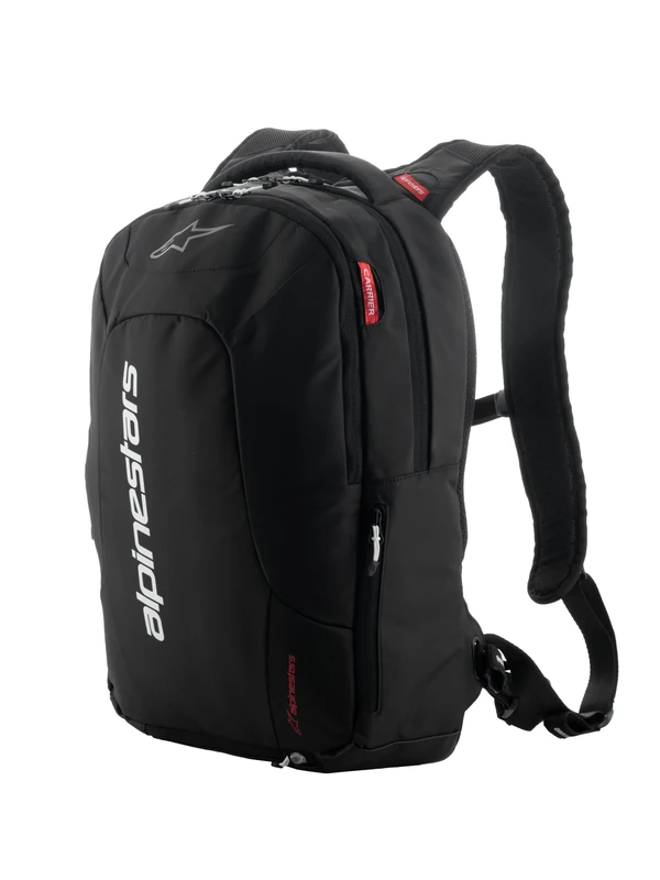 Alpinestars City Hunter V2 Motorcycle Backpack, Waterproof, Lightweight, Ergonomic Design, Padded & Secure Storage for Riders, Black/White, One Size, Motorcycling