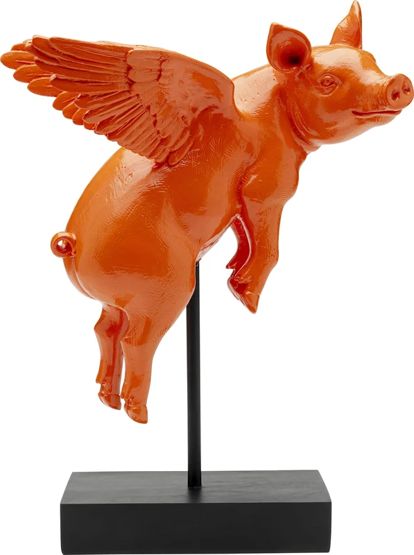 Kare Decorative Figures, Resin Alloy Steel, Orange, 28,5x16x39,5 cm