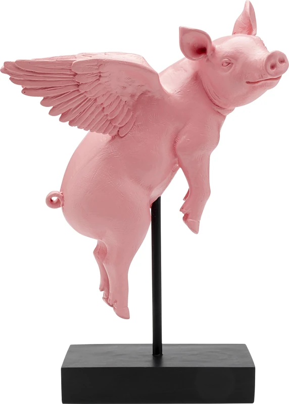 Kare Design Decorative Figures, Resin Alloy Steel, Pink, 28,5x16x39,5 cm