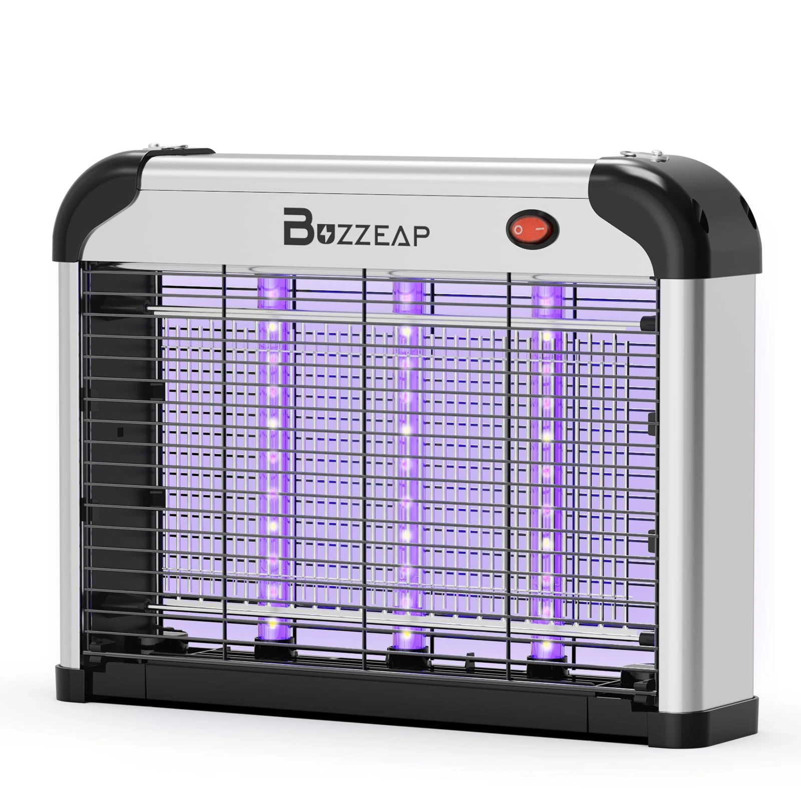 Buzzeap LED Fly Zapper，Fly Killer Indoor has Low Power Consumption,4200 V Strong Mosquito Zapper, 3 Bulbs，Insect Killer Does Not need to Replace The Bulb and Can be Used for a Long Time