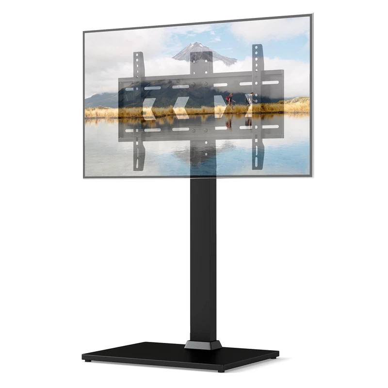 COSTWAY TV Floor Stand for 32-70 Inch TVs up to 50kg, Height Adjustable Floor Standing TV Stand with AV Shelf & Cable Management, Max VESA 600x400mm