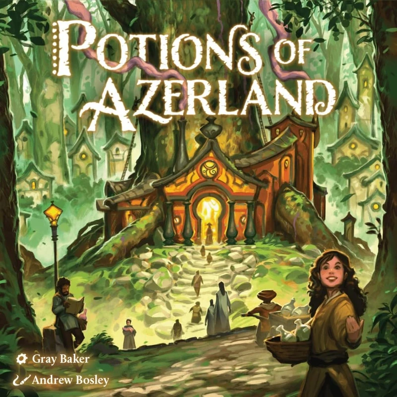 Lucky Duck Games: Potions of Azerland | Strategy Game | Gather Resources to Study, Brew and Trade Potions In Your Town | 1-4 Players, Ages 12+