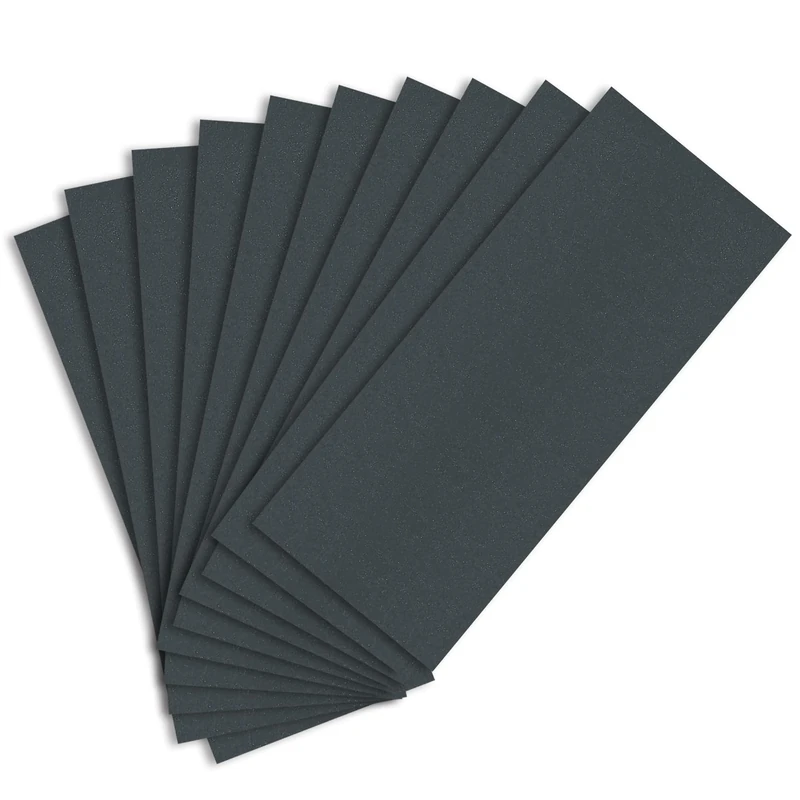 Sandphyrre Sandpaper Set, 10 Sheets 800 Grit Fine Sand Paper, Wet and Dry Sandpaper for Wood, Walls, Glass, Plastic and Car Paintwork Sanding, 9 x 3.6 Inches