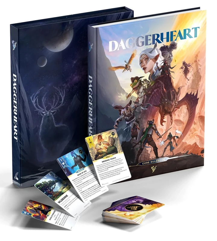 Darrington Press | Daggerheart Core Set | Fantasy Tabletop Roleplaying Game | 366-Page Hardcover Rulebook & 279 Customization Cards | 1+ Players