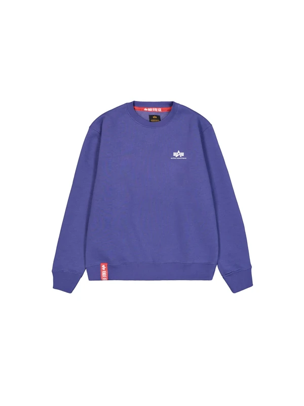 Alpha Industries Men's Basic Sweater Small Logo Sweatshirt, Night Purple, M