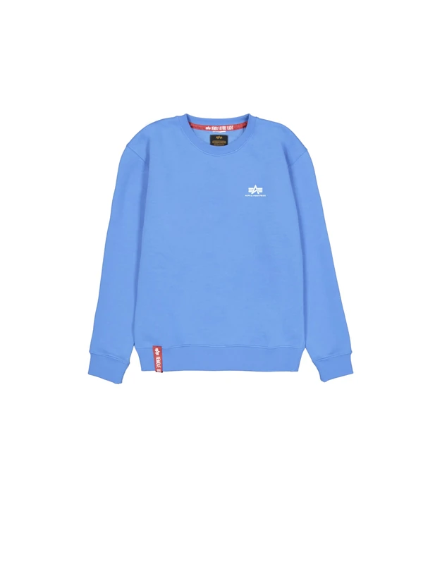 Alpha Industries Men's Basic Sweater Small Logo, Mediteranian Blue, XL