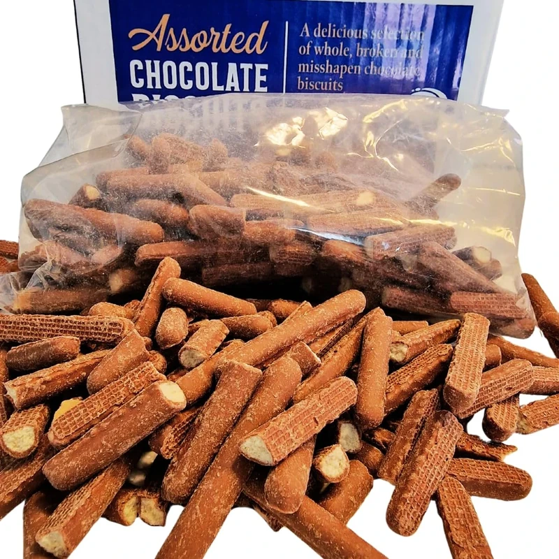 Assorted Broken Biscuits Value Box - Mixed Snacks - 1kg Bulk Pack for Office Sharing, Family Gatherings & Tea Time Treats | Including Chocolate fingers