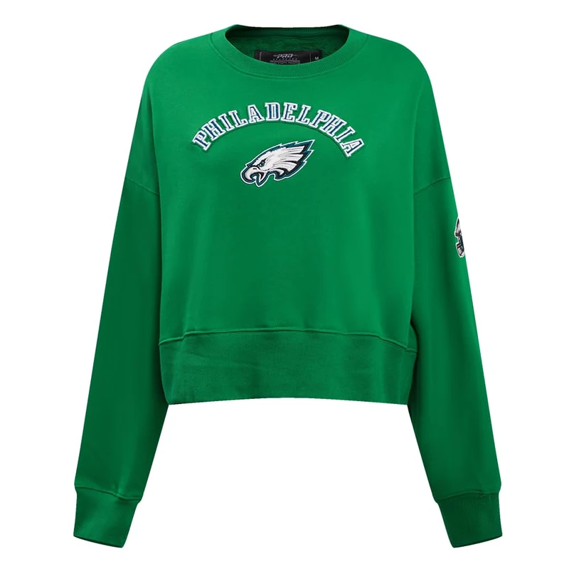 Pro Standard Womens NFL Philadelphia Eagles Classic Chenille Crewneck Sweatshirt Kelly Green 2Xl