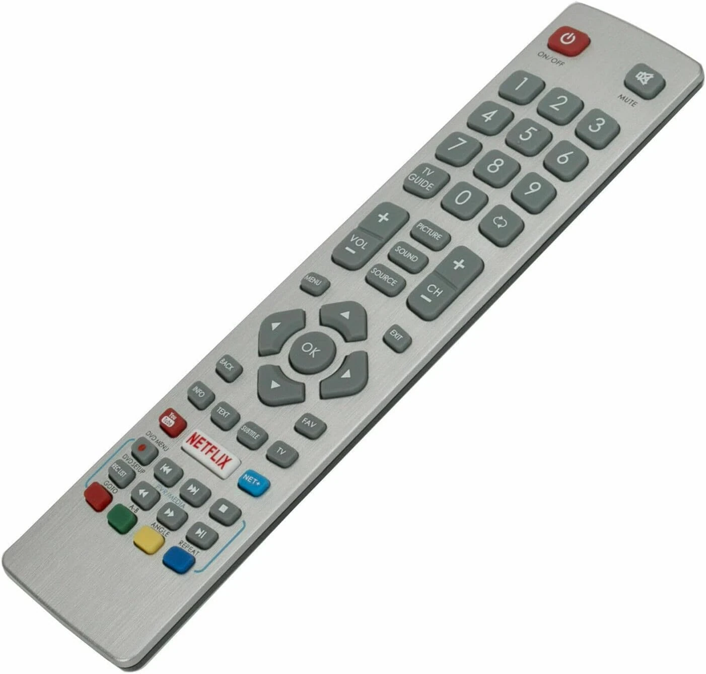 New Replacement Sharp TV Remote Control for Sharp Smart TV with F-Play Netflix buttons - No Setup Required