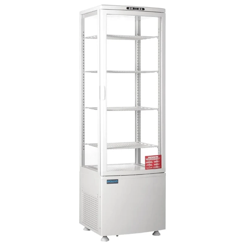 Polar C-Series Energy Efficient Curved Door Display Fridge White 235Ltr - Energy Rating A, LED Light, Digital Controls CX575