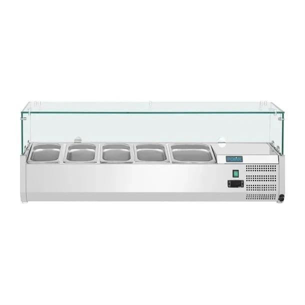 Polar G-Series Countertop Prep Fridge - Stainless Steel, Digital Temperature Controls, 4x GN 1/3 and 1x 1/2GN GH261